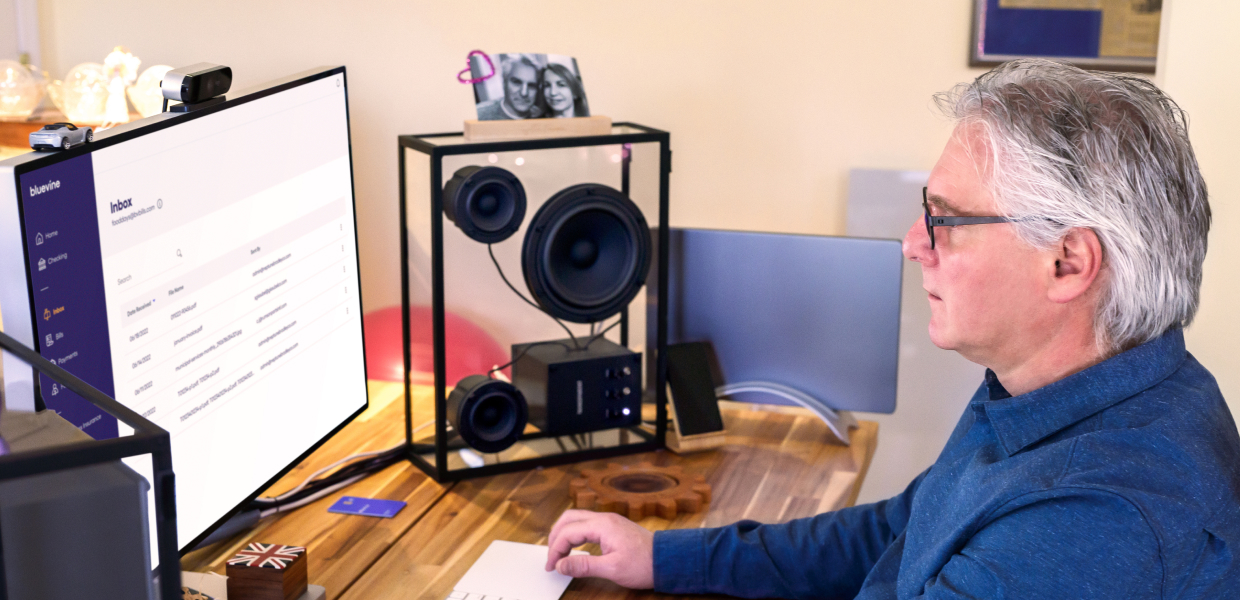 Michael at his desk