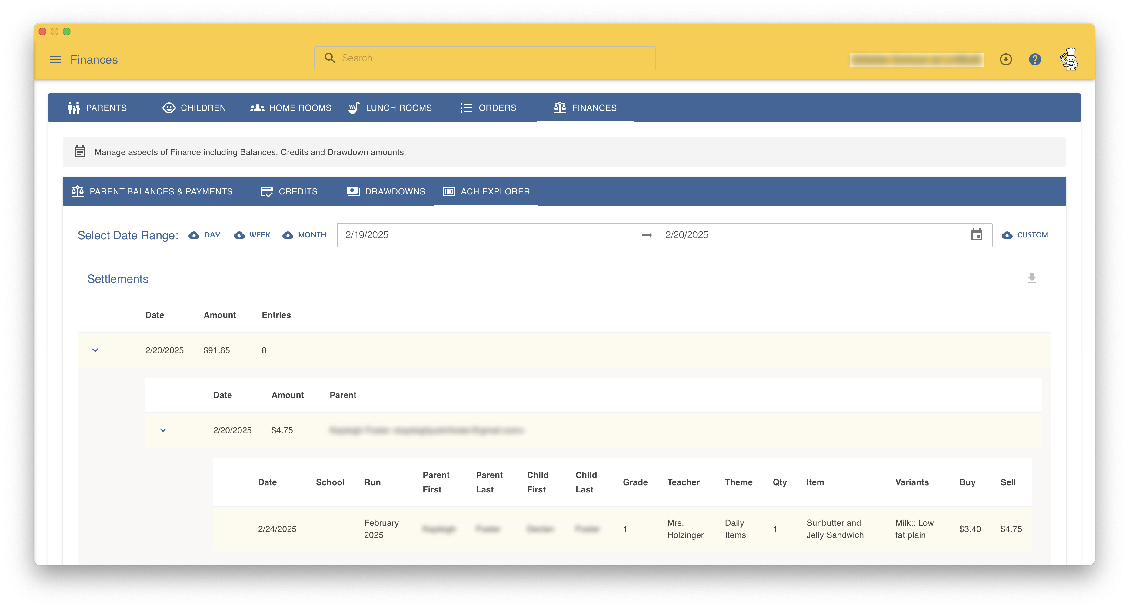 Manage finances